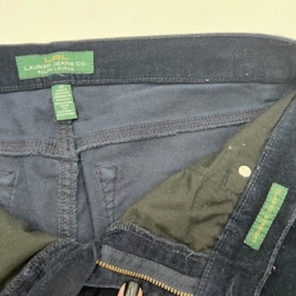 Lauren Ralph Lauren Navy Blue Corduroy Classic Straight Leg Pants Womens Size 10 - Picture 3 of 13